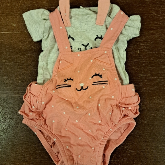 Bunny t-shirt ans coveralls, newborn - Picture 1 of 3